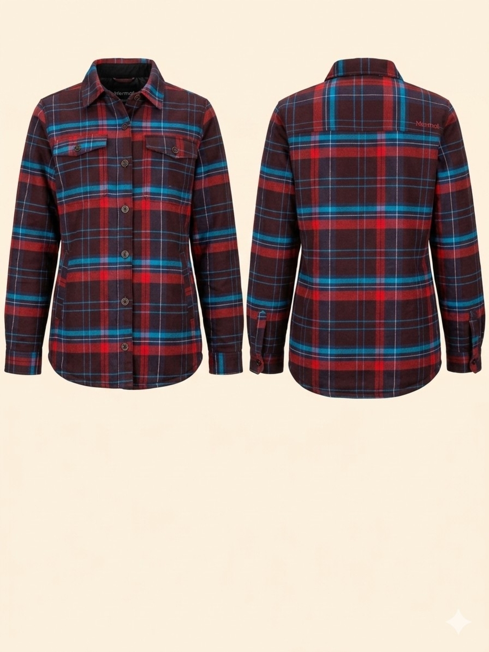 Marmot Men's Del Norte Insulated Flannel Shirt Jacket Plaid Shacket